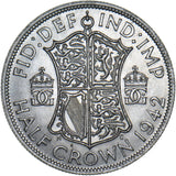 1942 Halfcrown - George VI British Silver Coin - Superb