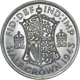 1943 Halfcrown - George VI British Silver Coin - Superb