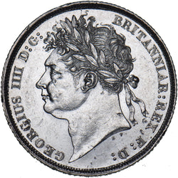 1825 Shilling - George IV British Silver Coin - Very Nice