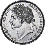 1825 Shilling - George IV British Silver Coin - Very Nice