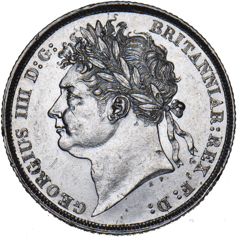 1825 Shilling - George IV British Silver Coin - Very Nice