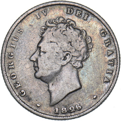 1826 Shilling - George IV British Silver Coin