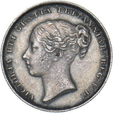 1858 Shilling - Victoria British Silver Coin - Very Nice