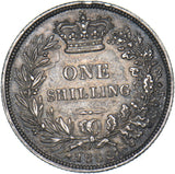 1858 Shilling - Victoria British Silver Coin - Very Nice