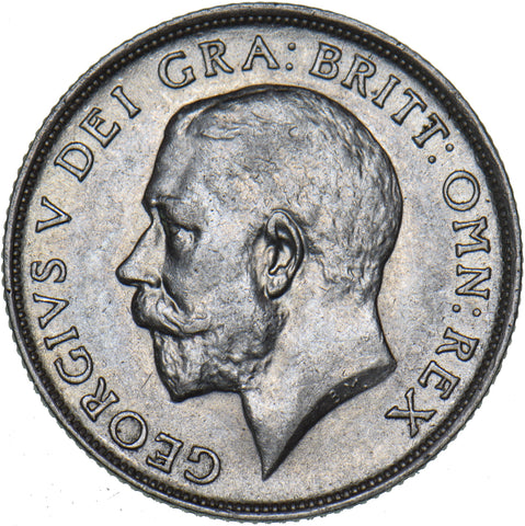 1913 Shilling - George V British Silver Coin - Very Nice