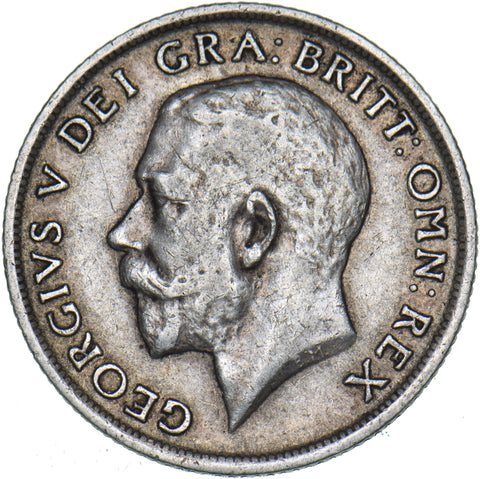 1914 Shilling - George V British Silver Coin - Nice