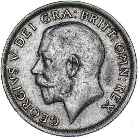 1916 Shilling - George V British Silver Coin - Nice