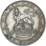 1922 Shilling - George V British Silver Coin - Nice