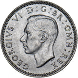 1945 English Shilling - George VI British Silver Coin - Superb