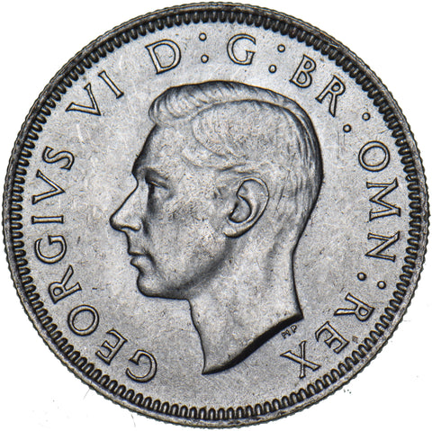 1945 English Shilling - George VI British Silver Coin - Superb