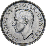 1945 Scottish Shilling - George VI British Silver Coin - Superb