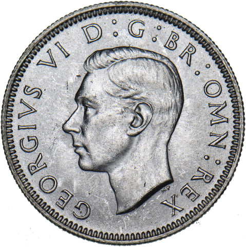 1946 English Shilling - George VI British Silver Coin - Superb