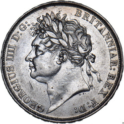 1821 Crown - George IV British Silver Coin - Nice