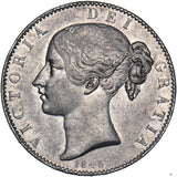 1845 Crown - Victoria British Silver Coin - Very Nice