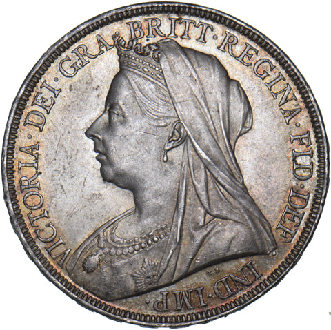 1897 LX Crown - Victoria British Silver Coin - Superb