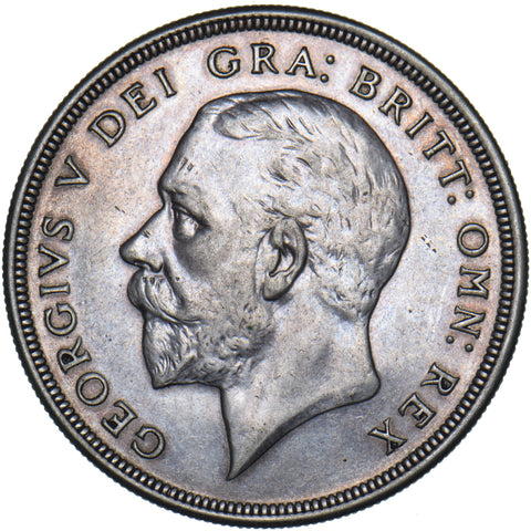 1928 Wreath Crown - George V British Silver Coin - Very Nice