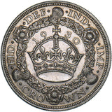 1930 Wreath Crown - George V British Silver Coin - Nice