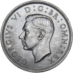 1937 Crown - George VI British Silver Coin - Superb