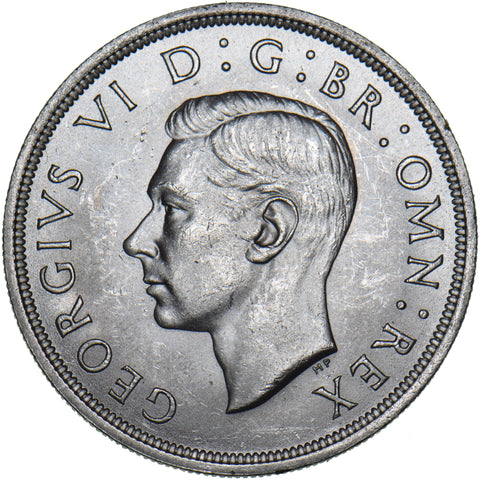 1937 Crown - George VI British Silver Coin - Superb