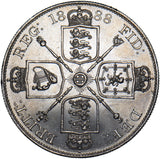 1888 Double Florin - Victoria British Silver Coin - Superb
