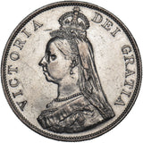 1889 Double Florin - Victoria British Silver Coin - Nice