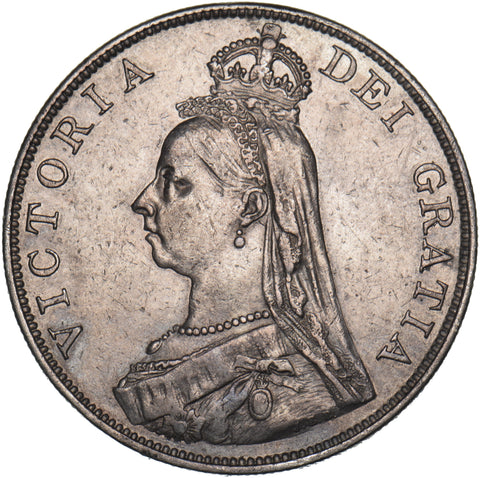1890 Double Florin - Victoria British Silver Coin - Nice