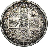 1849 Godless Florin - Victoria British Silver Coin - Nice