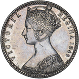 1849 Godless Florin - Victoria British Silver Coin - Very Nice