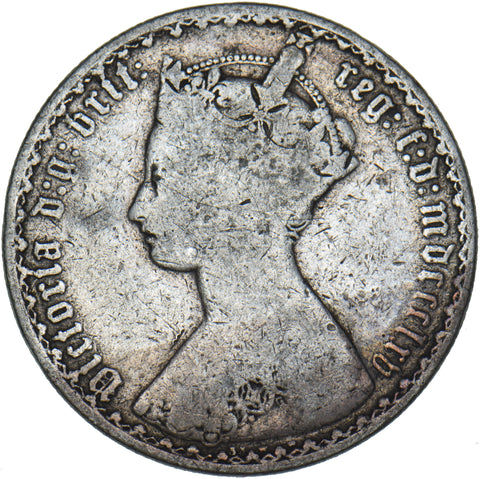 1865 Gothic Florin - Victoria British Silver Coin