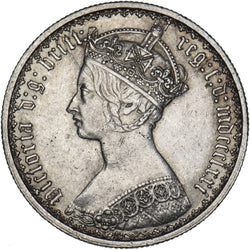 1871 Gothic Florin - Victoria British Silver Coin - Very Nice