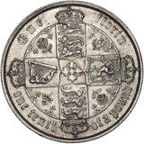 1871 Gothic Florin - Victoria British Silver Coin - Very Nice