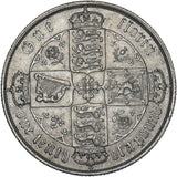 1872 Gothic Florin - Victoria British Silver Coin - Very Nice