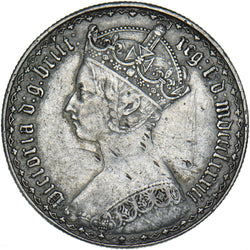 1883 Gothic Florin - Victoria British Silver Coin