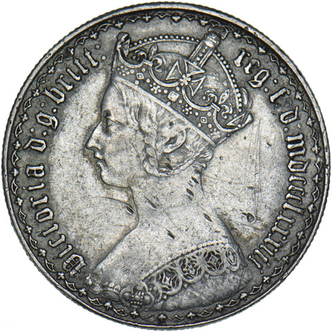 1883 Gothic Florin - Victoria British Silver Coin