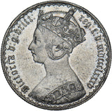 1885 Gothic Florin - Victoria British Silver Coin - Very Nice
