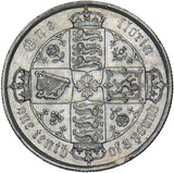 1885 Gothic Florin - Victoria British Silver Coin - Very Nice