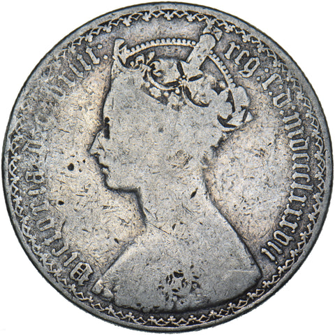 1887 Gothic Florin - Victoria British Silver Coin