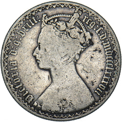 1887 Gothic Florin - Victoria British Silver Coin