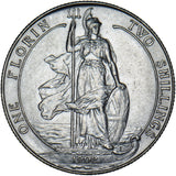 1902 Florin - Edward VII British Silver Coin - Very Nice