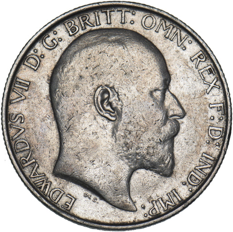 1906 Florin - Edward VII British Silver Coin - Nice