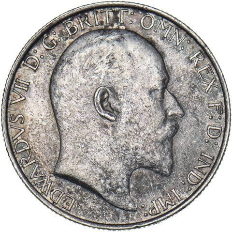 1907 Florin - Edward VII British Silver Coin - Very Nice