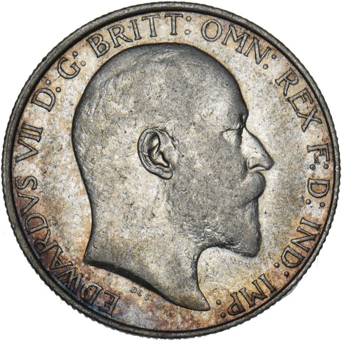 1908 Florin - Edward VII British Silver Coin - Nice