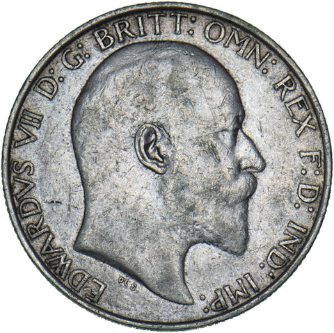 1910 Florin - Edward VII British Silver Coin - Nice