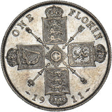 1911 Florin - George V British Silver Coin - Nice