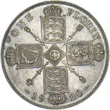 1920 Florin - George V British Silver Coin - Very Nice