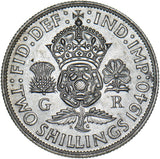 1940 Florin - George VI British Silver Coin - Superb