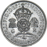 1943 Florin - George VI British Silver Coin - Superb