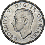 1944 Florin - George VI British Silver Coin - Superb