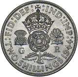 1944 Florin - George VI British Silver Coin - Superb