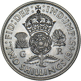 1945 Florin - George VI British Silver Coin - Superb